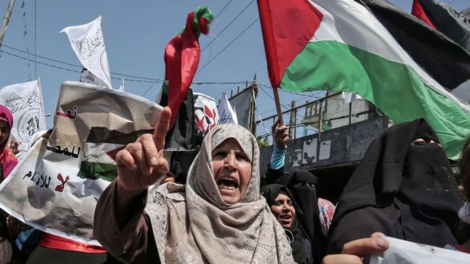 Демонстрация в поддержку ХАМАС в Газе