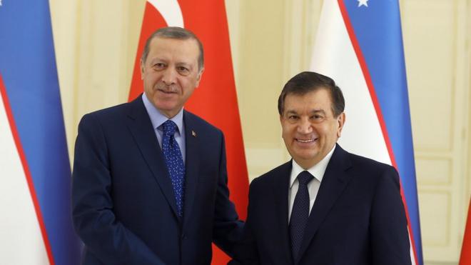 Президенты Эрдоган и Мирзиёев