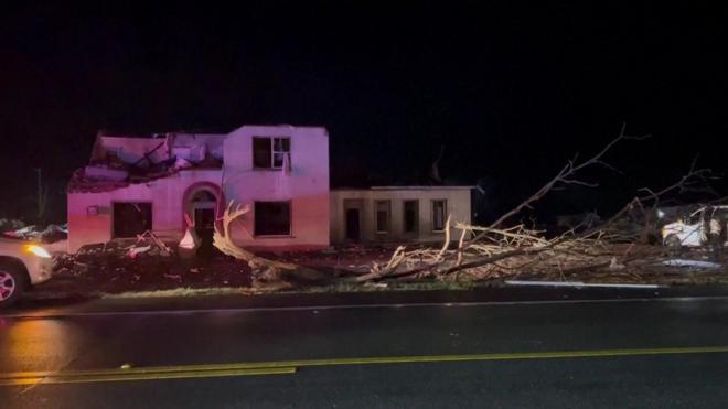 The tornadoes damaged several towns across rural Mississippi