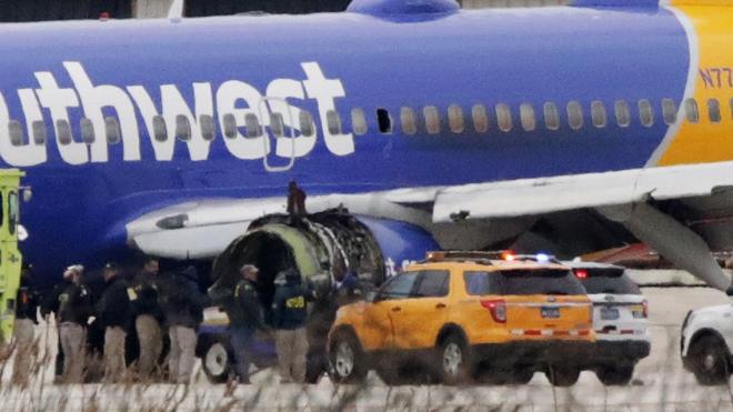 Самолет Southwest Airlines после посадки