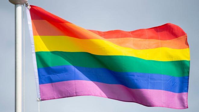 A rainbow flag