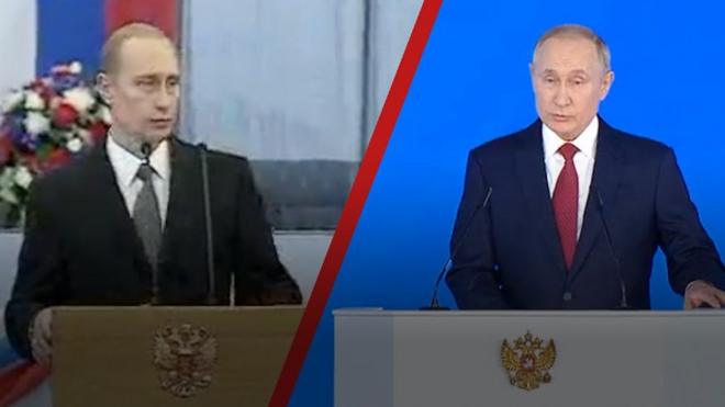 Владимир Путин 20 лет назад и сейчас