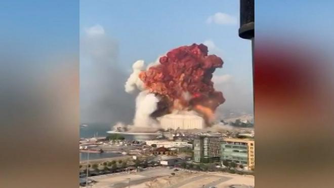 Взрыв в Бейруте. Видео