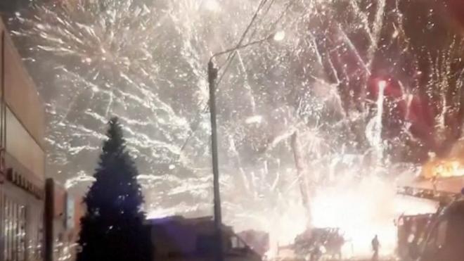 Fireworks in Rostov-na-Dony