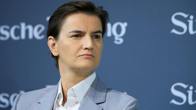 Serbian Prime Minister Ana Brnabic attends a session within the 12th Economic Summit in Berlin