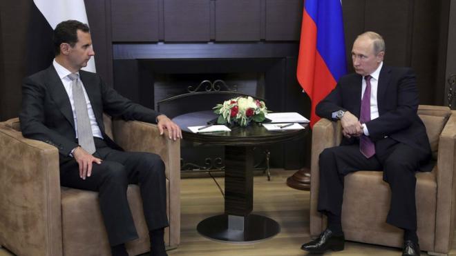 Владимир Путин и Башар Асада на встрече в ноябре в Сочи