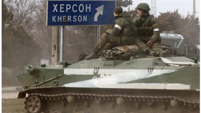 Передвижение военной техники в аннексированном Крыму