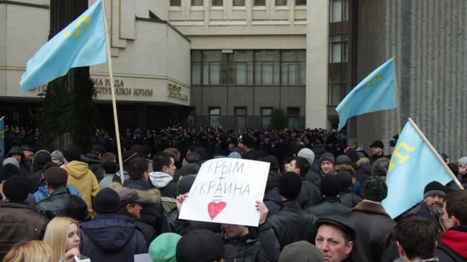 митинг у верховной рады Крыма