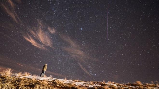 Geminid meteor shower in Van, eastern Turkey in 2017.
