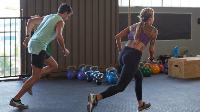 Interval training at the gym