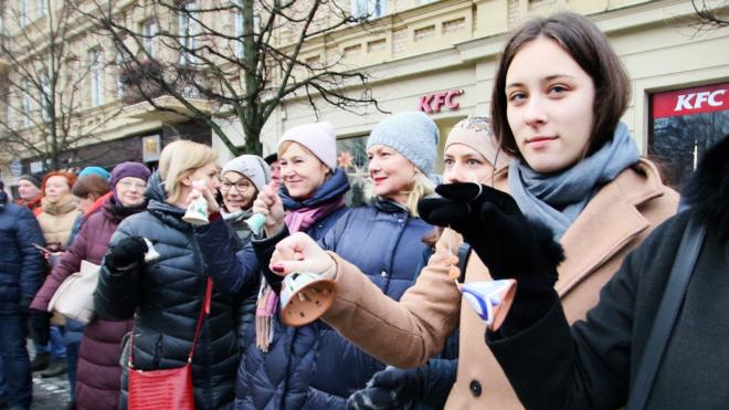 Демонстрация в поддержку учителей