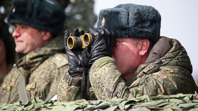 Российские военные на учениях в Крыму, март 2021г.