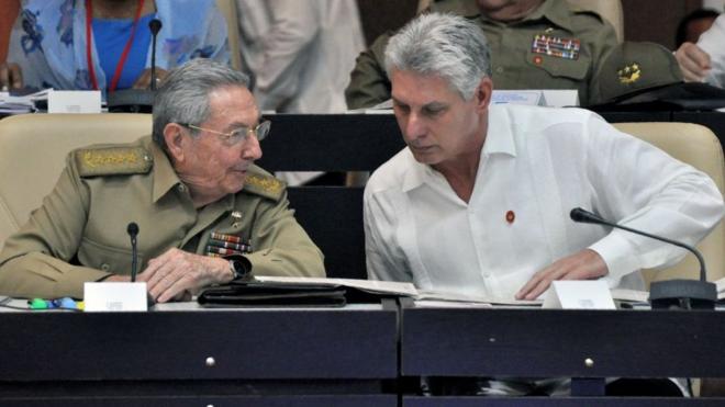 Рауль Кастро и Диас-Канель