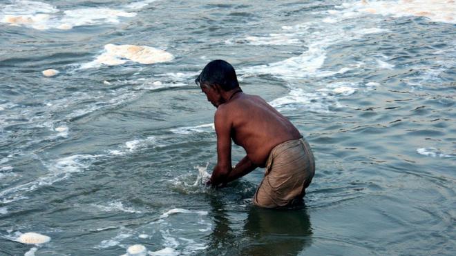 The Ganges is worshipped by millions, but they are also heavily polluted