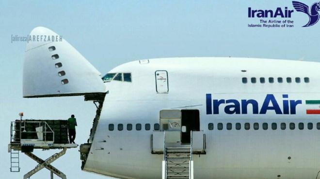 Iran Air posted a tweet of a shipment being loaded at Shiraz airport