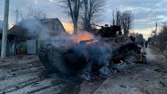 Все, що залишилося від БТР-82 у Бучі