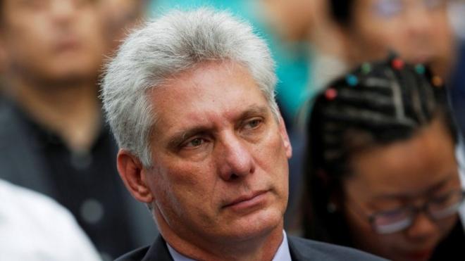 Cuba's First Vice-President Miguel Diaz-Canel attends the opening of the Havana International Book Fair with China as the featured country and dedicated as a tribute to Historian of the city of Havana Eusebio Leal (not pictured), in Havana, Cuba February 1, 2018