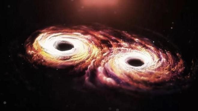 Изображение двух галактик с черными дырами