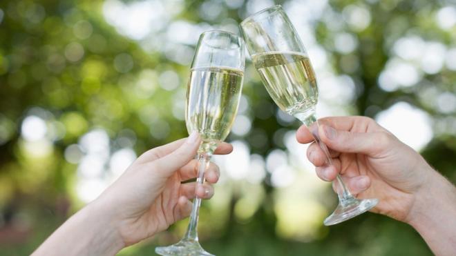 File image of toasting with sparkling wine