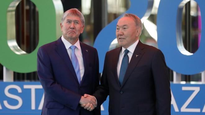 Алмазбек Атамбаев и Нурсултан Назарбаев в Астане