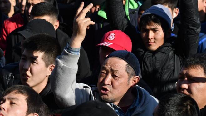 Антикитайский протест в Бишкеке