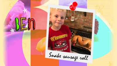 Ben has made his own snake sausage roll and uploaded it for the Tilly gallery.