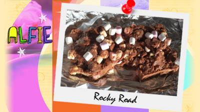 A tray of chocolate rocky road, sent in by Alfie.