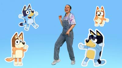 Bluey - Bluey dance freeze game with Evie 