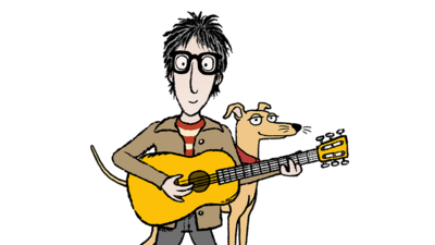 Animated NIck Cope and dog Norman.