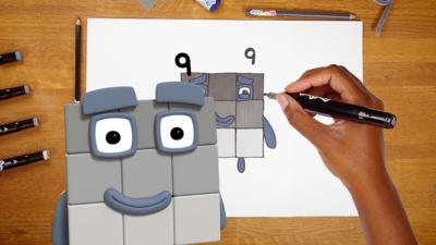 Numberblocks - How To Draw Numberblock Nine