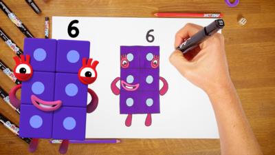Numberblocks - How To Draw Numberblock Six
