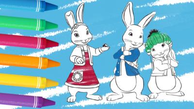 Peter Rabbit colouring sheets