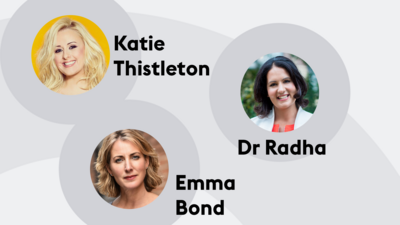 Katie Thistleton, Emma Bond and Dr Radha