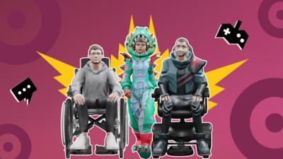 Picture of the avatars of three disabled gamers 
