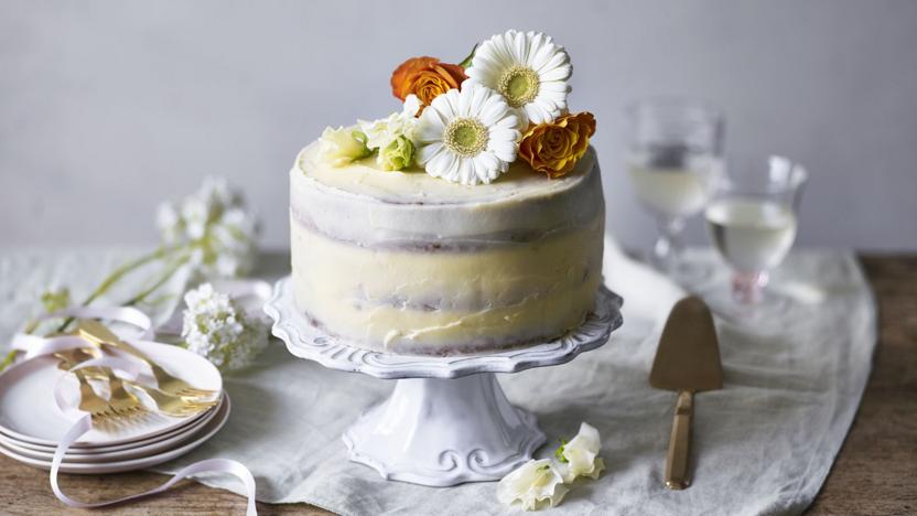 Lemon and elderflower cake