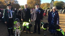 Blind veterans and guide dogs