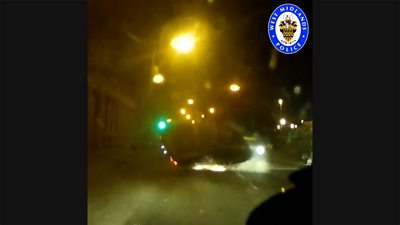 Dashcam video showing the car crash