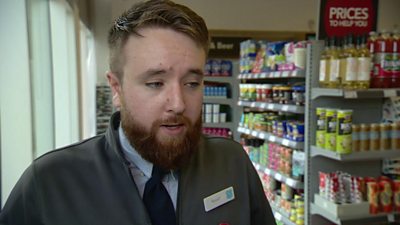 Shop worker discusses being threatened with knife