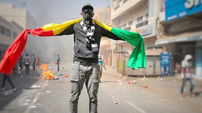 Protester in Senegal