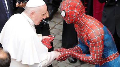 Pope Francis and Spider-man