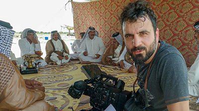 Namak Khoshnaw, director of Life at 50C looking at the camera