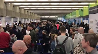 queues at Manchester Airport