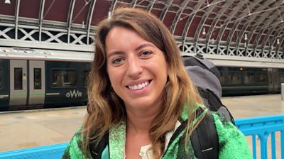 A passenger at Paddington station