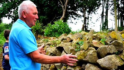 A historical group was instrumental in discovering a crannong made from stone near Lough Neagh.