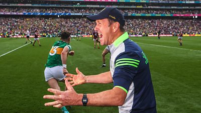 Jack O'Connor celebrates at the full time whistle