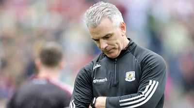 Dejected Galway manager Pádraic Joyce