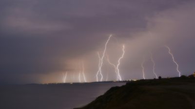 The Met Office has said that more than 26,718 lightning strikes hit the UK between Sunday and Wednesday, which is more than half of all UK lightning strikes during the past year.