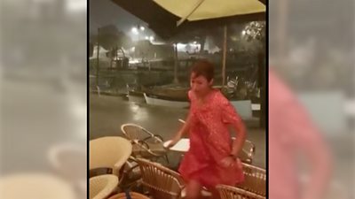 A woman battles to save an outdoor seating area in Cassis