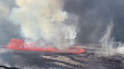 Kilauea volcano erupting