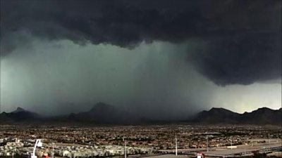 Las Vegas rain storm